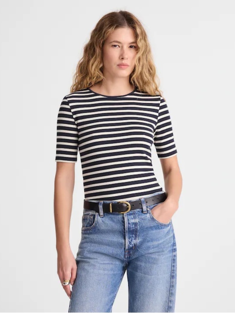 Madewell The 9-9 Tee in LuxeRib XS